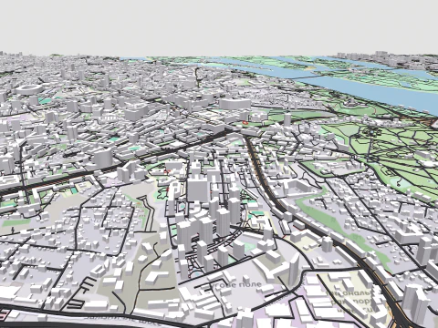 Cityscape Kyiv Ukraine fragment city 3D Model