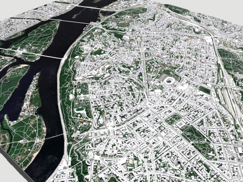 Cityscape Kyiv Ukraine fragment city Modelo 3D