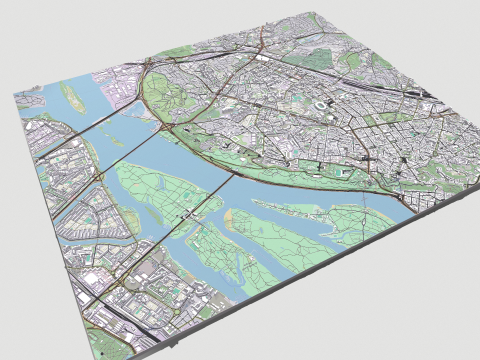 Cityscape Kyiv Ukraine fragment city Modelo 3D