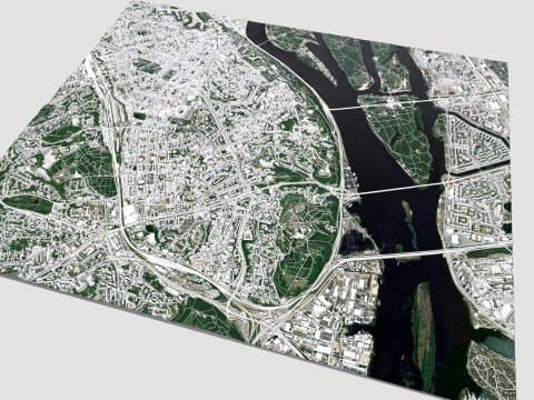 Cityscape Kyiv Ukraine fragment city Modelo 3D