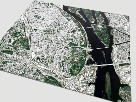 Cityscape Kyiv Ukraine fragment city 3D Model