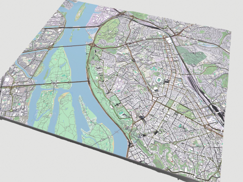 Cityscape Kyiv Ukraine fragment city Modelo 3D