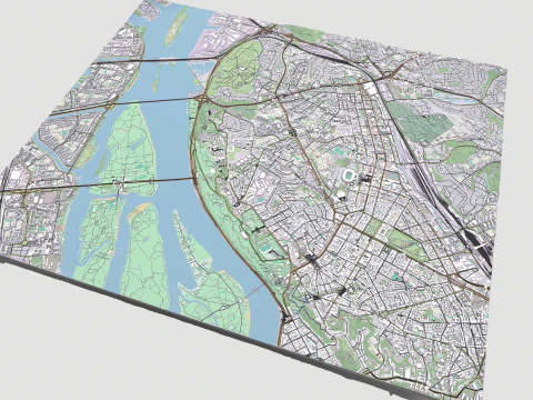 Cityscape Kyiv Ukraine fragment city 3D Model