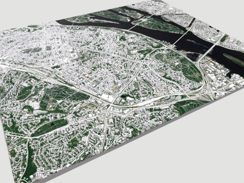 Cityscape Kyiv Ukraine fragment city Modelo 3D