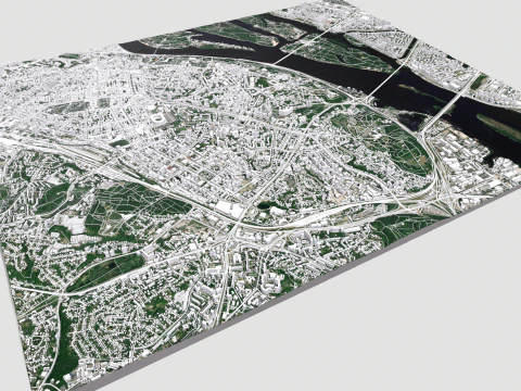 Cityscape Kyiv Ukraine fragment city 3D Model