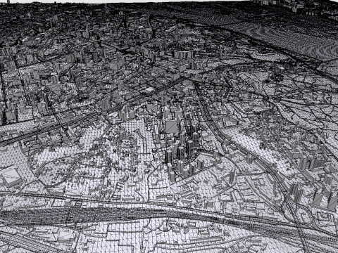 Cityscape Kyiv Ukraine fragment city Modelo 3D