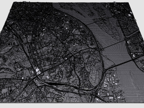 Cityscape Kyiv Ukraine fragment city Modelo 3D