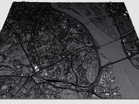 Cityscape Kyiv Ukraine fragment city 3D Model