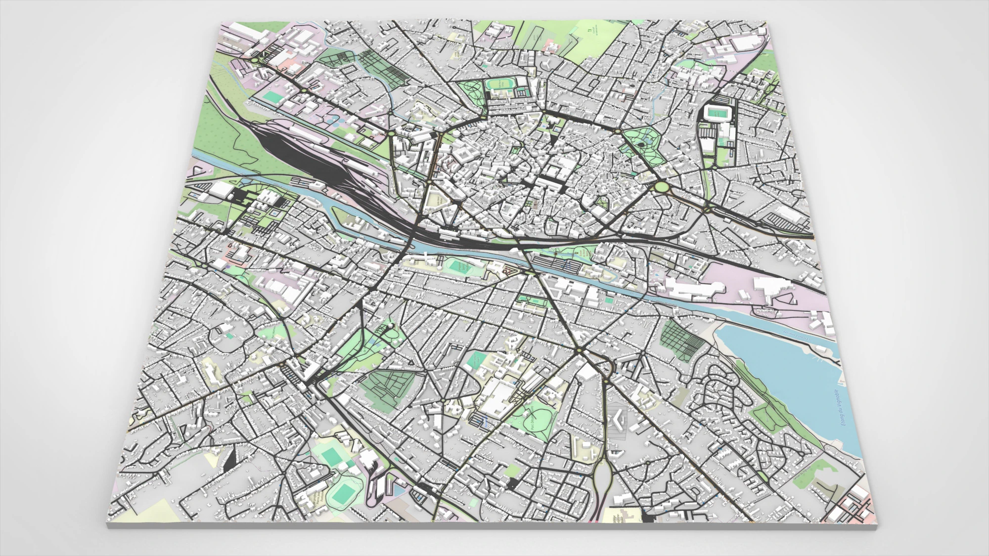Cityscape Valenciennes France 3D Model .c4d .max .obj .3ds .fbx .stl .blend 