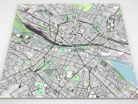 Cityscape Valenciennes France 3D Model