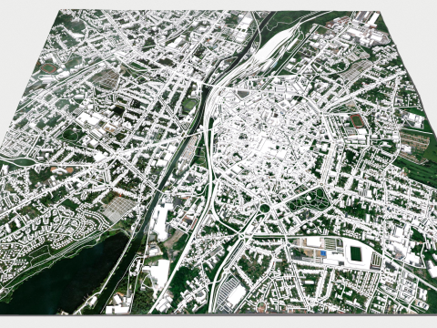 Cityscape Valenciennes France 3D Model