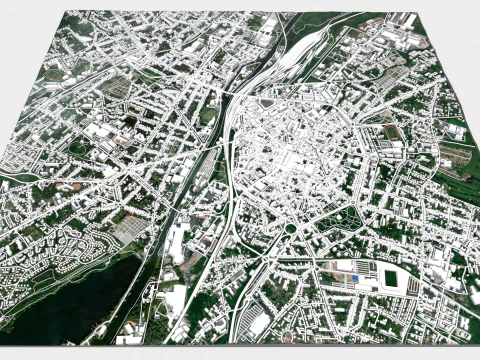 Cityscape Valenciennes France 3D Model