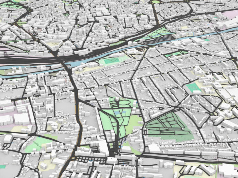 Cityscape Valenciennes France 3D Model
