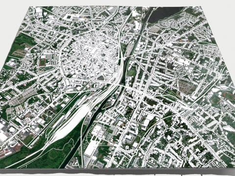 Cityscape Valenciennes France 3D Model