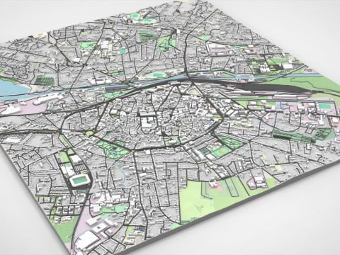 Cityscape Valenciennes France 3D Model