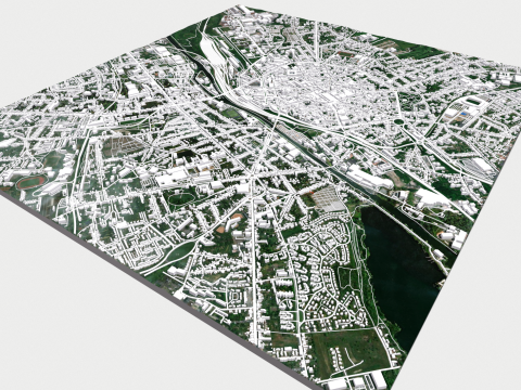 Cityscape Valenciennes France 3D Model