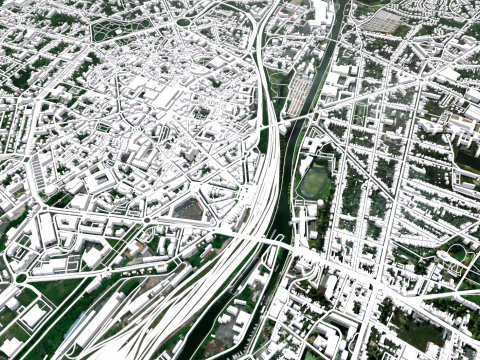 Cityscape Valenciennes France 3D Model
