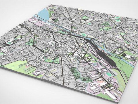 Cityscape Valenciennes France 3D Model