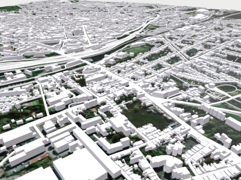 Cityscape Valenciennes France 3D Model