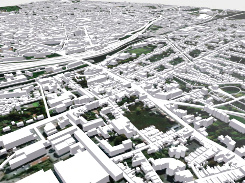Cityscape Valenciennes France 3D Model