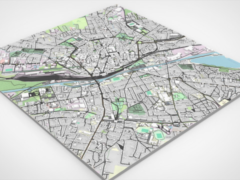 Cityscape Valenciennes France 3D Model