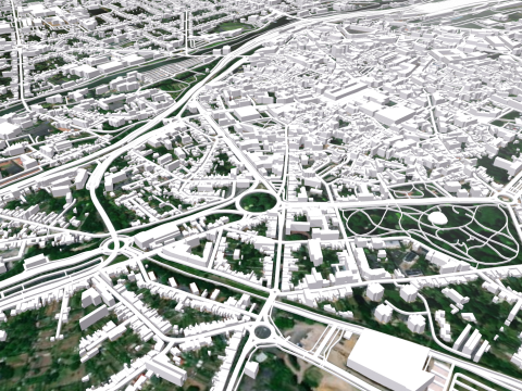 Cityscape Valenciennes France 3D Model