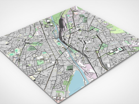 Cityscape Valenciennes France 3D Model