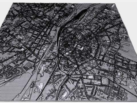 Cityscape Valenciennes France 3D Model