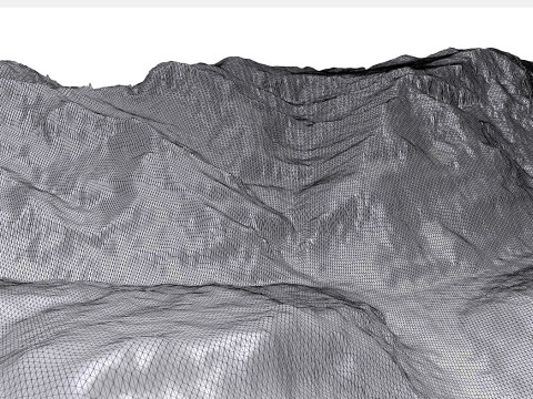 Mountain landscape Piz Segnas Glarus Alps Modelo 3D