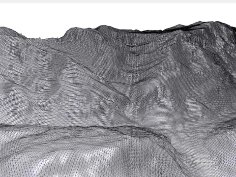 Mountain landscape Piz Segnas Glarus Alps 3D Model