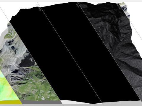 Mountain landscape Piz Segnas Glarus Alps Modelo 3D