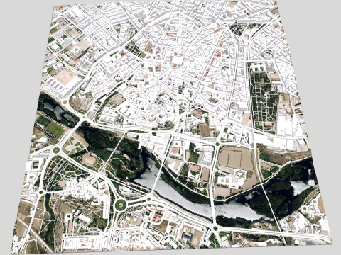 Cityscape Salamanca Spain 3D Model