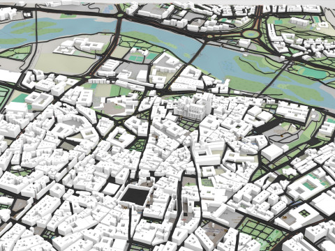 Cityscape Salamanca Spain Modelo 3D