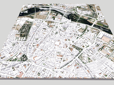 Cityscape Salamanca Spain Modelo 3D