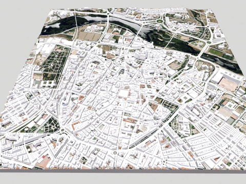 Cityscape Salamanca Spain 3D Model