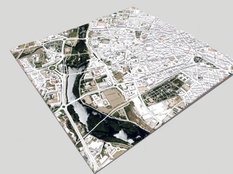 Cityscape Salamanca Spain 3D Model