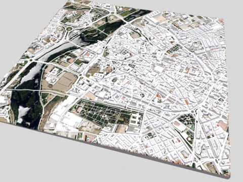 Cityscape Salamanca Spain 3D Model