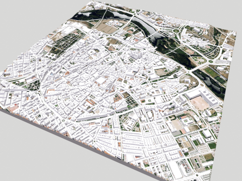 Cityscape Salamanca Spain Modelo 3D