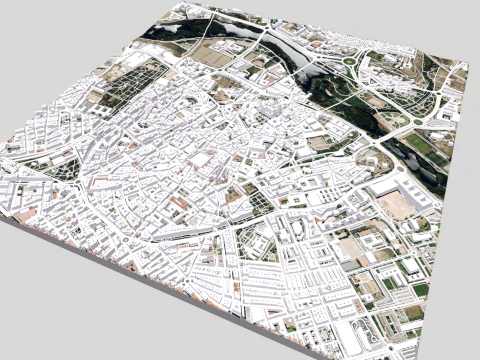 Cityscape Salamanca Spain 3D Model