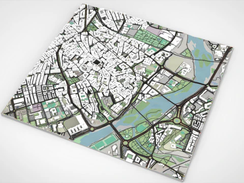 Cityscape Salamanca Spain 3D Model