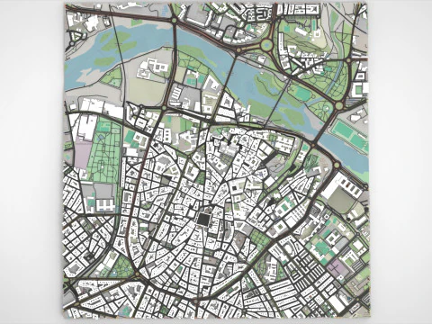 Cityscape Salamanca Spain 3D Model