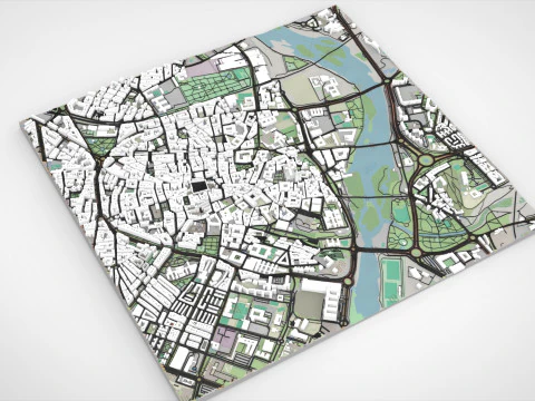Cityscape Salamanca Spain 3D Model
