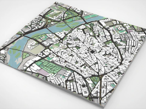 Cityscape Salamanca Spain 3D Model