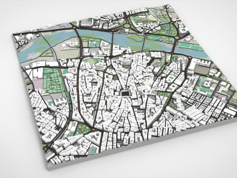 Cityscape Salamanca Spain Modelo 3D