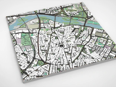 Cityscape Salamanca Spain 3D Model