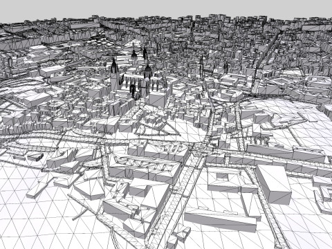 Cityscape Salamanca Spain Modelo 3D