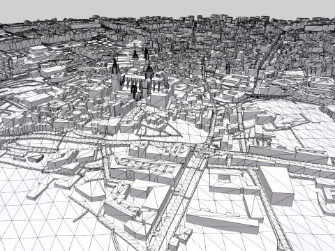 Cityscape Salamanca Spain 3D Model