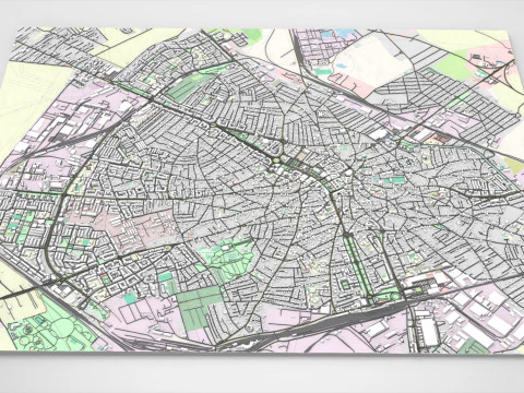 Paisagem urbana de Ploiesti Rom&ecirc;nia Modelo 3D