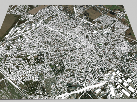 Cityscape Ploiesti Romania 3D मॉडल