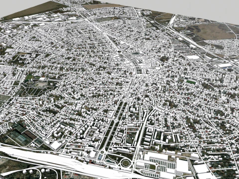 Cityscape Ploiesti Romania 3D Model